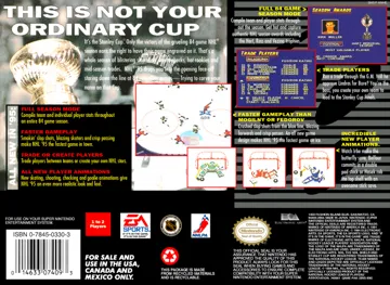 NHL 95 (USA) box cover back